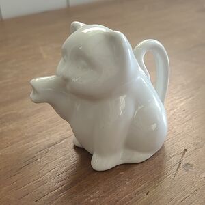 Adorable White Cat Ceramic Jug